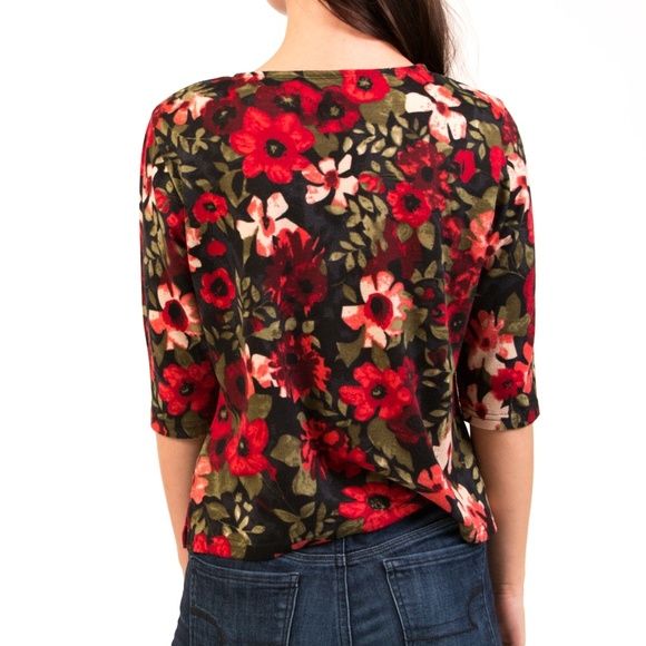 ●VINTAGE Bonworth Velour 3/4 Sleeve Shirt - Picture 3 of 3